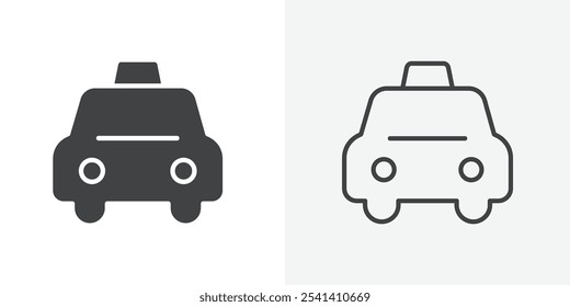 Taxi icon flat and simple set design