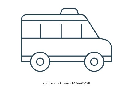Símbolo gráfico tipo plano de icono de taxi.