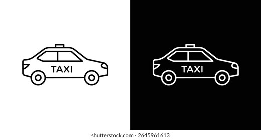 Taxi icon Flat style logo vector. perfect for UI designs