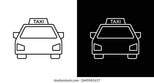 Taxi icon Flat style logo vector. perfect for UI designs