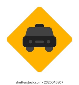 Taxi icon in flat style, use for website mobile app presentation