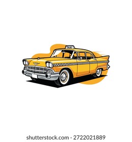 Diseño de Vector plano de icono de taxi.