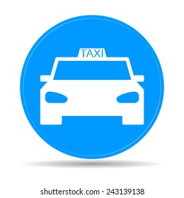 Taxi icon. Flat vector illustration