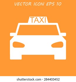 Taxi icon. Flat vector illustrator Eps 10