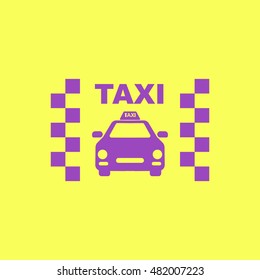 Taxi icon.Car icon.Vector icon.