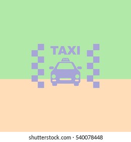 Taxi icon.Car icon.Vector icon.