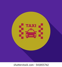 Taxi icon.Car icon.Vector icon.