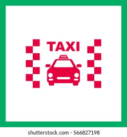 Taxi icon.Car icon.Vector icon.