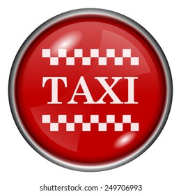 Taxi icon. Internet button on white background. 