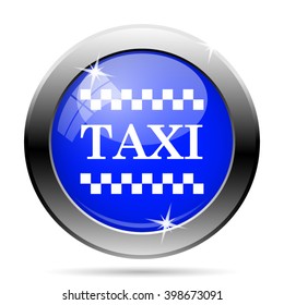 Taxi icon. Internet button on white background. EPS10 vector