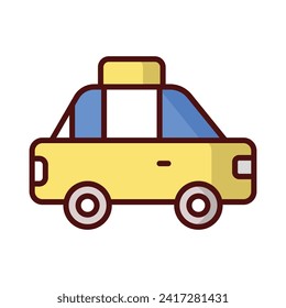 Taxi icon isolate white background vector stock illustration