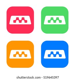 Taxi icon isolated on background. Minimalistic taxi symbol. Vector icons for web and mobile applications, web sites and infographics