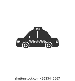 Ícone de táxi isolado no fundo branco. Transporte moderno, simples, vetor, ícone para design de site, aplicativo móvel, ui. Ilustração de vetor