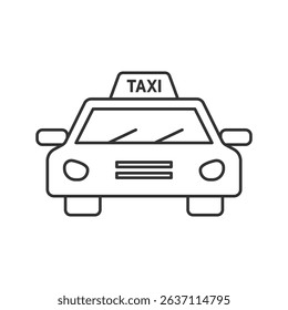 Taxi icon isolated on white background. Transportation modern, simple, vector, icon for website design, mobile app, ui. Vector Illustration