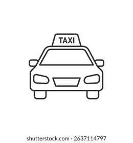 Taxi icon isolated on white background. Transportation modern, simple, vector, icon for website design, mobile app, ui. Vector Illustration