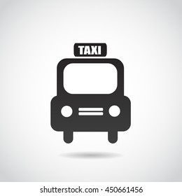 Taxi icon isolated on white background. Vector art.