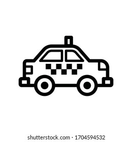 taxi icon line art design
