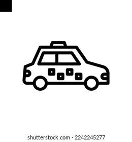 taxi icon line style vector