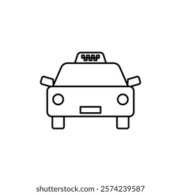 Taxi icon linear logo isolated