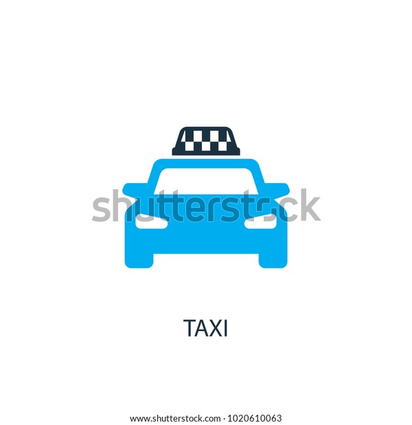 Taxi icon. Logo element illustration. Taxi symbol\
design from 2 colored collection. Simple Taxi concept. Can be used\
in web and mobile.