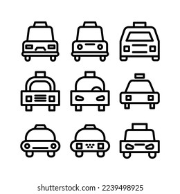 taxi icon or logo isolated sign symbol vector illustration - Collection of high quality black style vector icons
