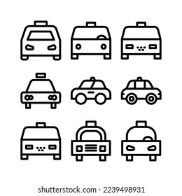 taxi icon or logo isolated sign symbol vector illustration - Collection of high quality black style vector icons
