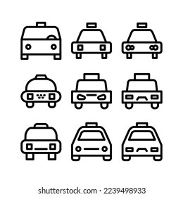 taxi icon or logo isolated sign symbol vector illustration - Collection of high quality black style vector icons
