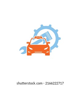 Taxi icon logo, vector design illustration 
