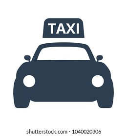 Taxi icon on white background. Vector Illustration