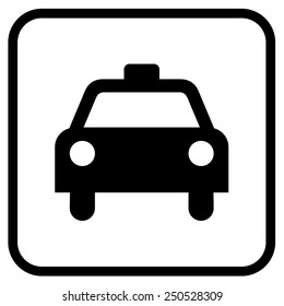 Taxi icon on white background