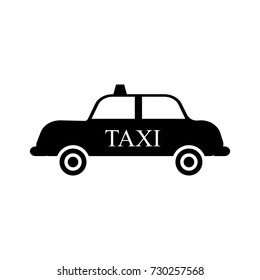 Taxi icon on white background