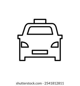 Taxi icon Outline vector for web ui