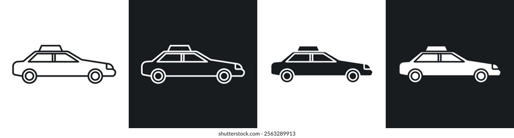 Taxi icon pack for app and website ui designs.