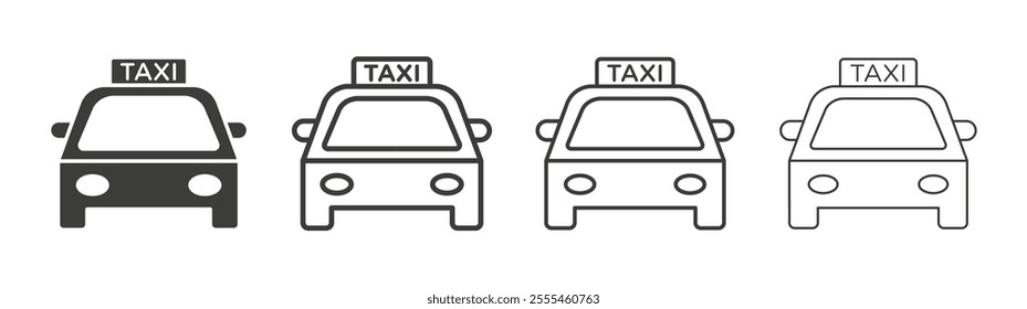 Taxi icon pack. vector illustration