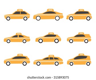 Taxi icon set