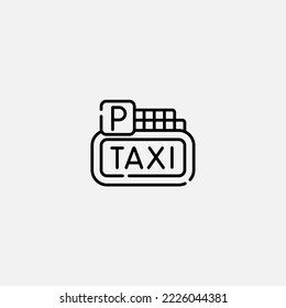 Taxi icon sign vector,Symbol, logo illustration for web and mobile