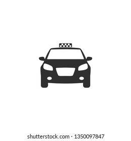 Taxi icon in simple design. Vector illustration