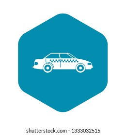 Taxi icon in simple style isolated on white background