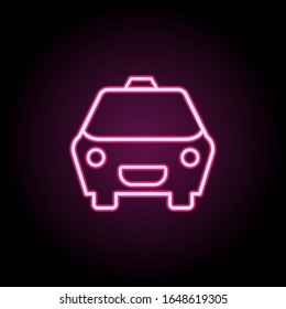 Icono de taxi. Línea delgada simple, contorno vectorial de iconos web para ui y ux, sitio web o aplicación móvil
