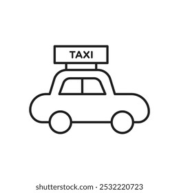 Taxi icon. simple thin line icon.