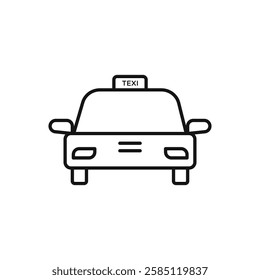 Taxi icon. simple thin line vector icon