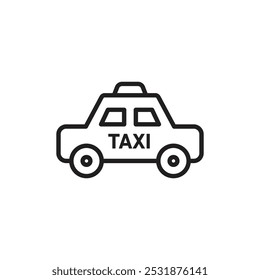 Taxi icon Simple thin outline