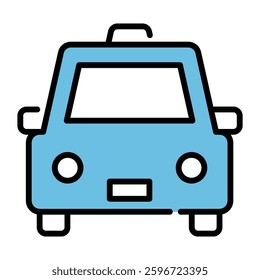 Taxi icon, simple vector illustration