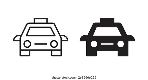 Icono de taxi símbolo de Vector simple