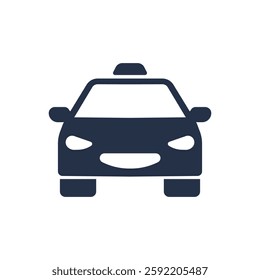Taxi icon. Solid glyph series icon