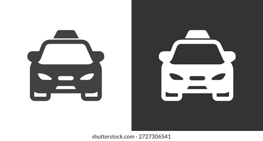 Icono de taxi. Icono de la serie de glifos sólidos