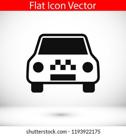 Taxi icon, stock vector illustration flat design style