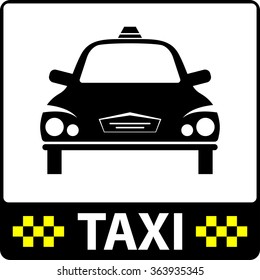 Taxi Icon Symbol Vector Illustration