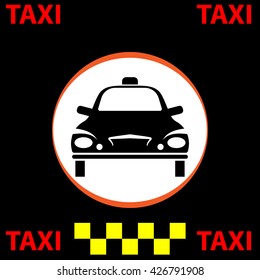 Icono de taxi Ilustración vectorial