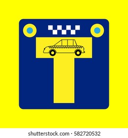 Taxi Icon Symbol Vector Illustration